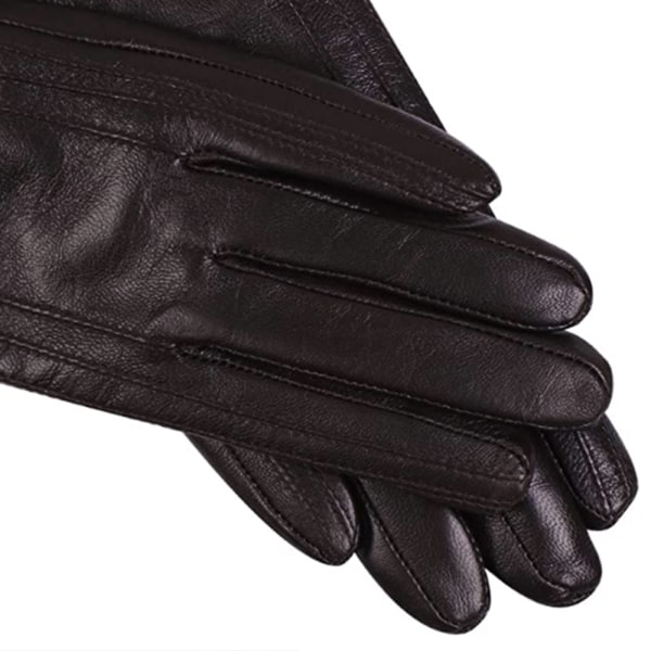 Dammode Vinter Varma Handskar Lammskin Läder Handgjorda Curv