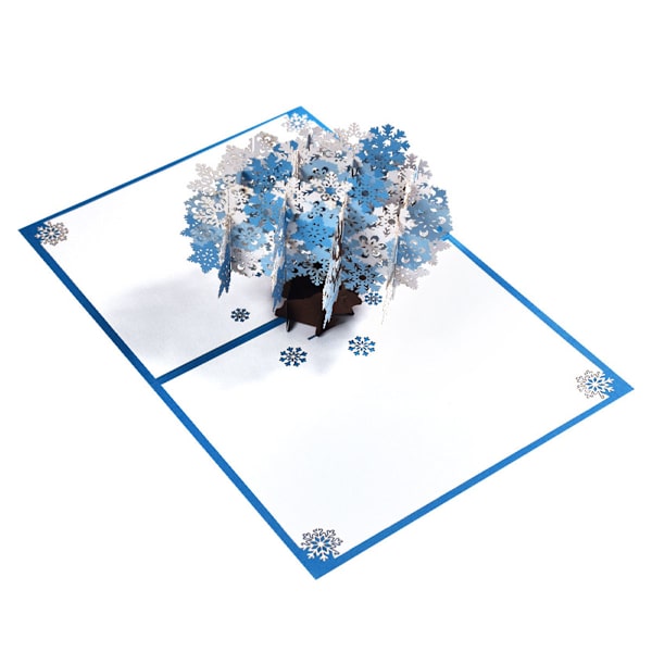Foldbare kort 3D julekort med kuvert juletræ julemand
