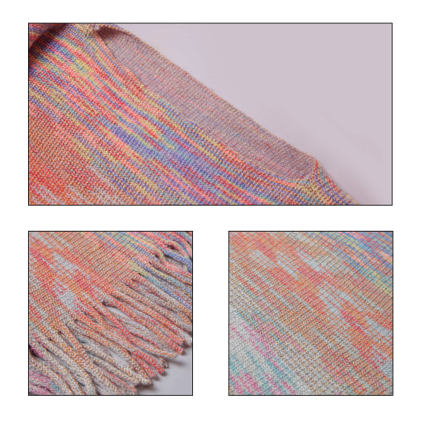 Kvinnors Boho Höst och Vinter Fladdrande Överläggning Gradient Stickad Utomeuropeisk