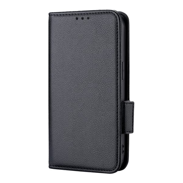 Wallet Case til Samsung S22 i LÆDER (3 kort) - ALLE FARVER sort