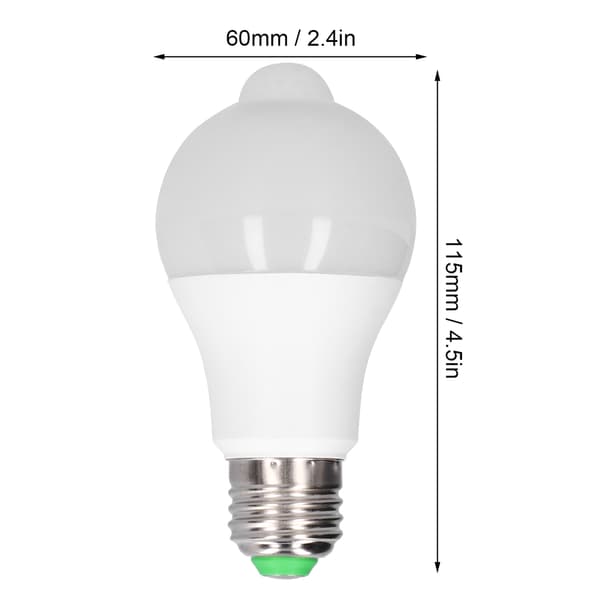 LED-lampa med PIR-rörelsesensor för korridor, sovrum, trappa, hall, 85-265 V, ren vit