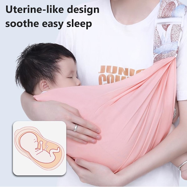 Justerbar 3D Baby Carrier Wrap med tjocka axelremmar för nyfödda