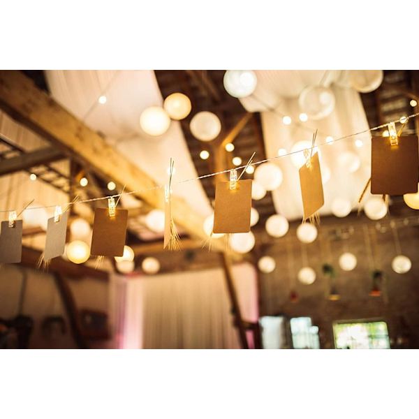 LED-valokuvakehysten valoketju, uudelleenkäytettävä 5 metriä/valoketju - 8 tilaa