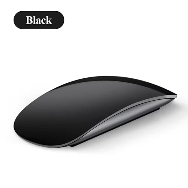 Sort, Trådløs Bluetooth Touch-mus til Mac/iPad, 1600 DPI Rech