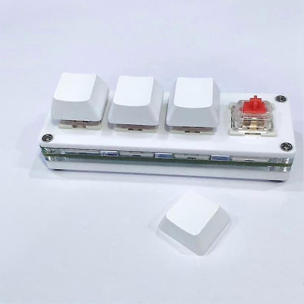 4 Tasters Programmeringstastatur Keyboard Osu Spilltastatur Snarvei Programmerbart Mekanisk Makrotastatur
