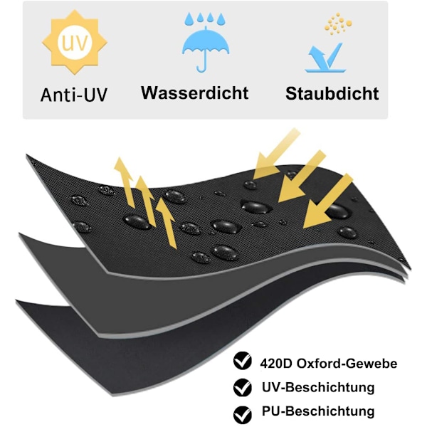 Överdrag för Glidarstol för Trippelsoffa, Vattentätt Utomhusöverdrag för Gunga, Allvädersskydd med Slitstarkt Material, UV-Resistent Utemöbel