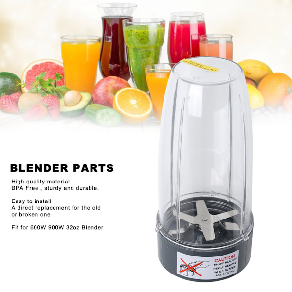 32OZ Juicer Cup med Extractor Cross Blade Passar för 600W 900W Blender Reservdelar