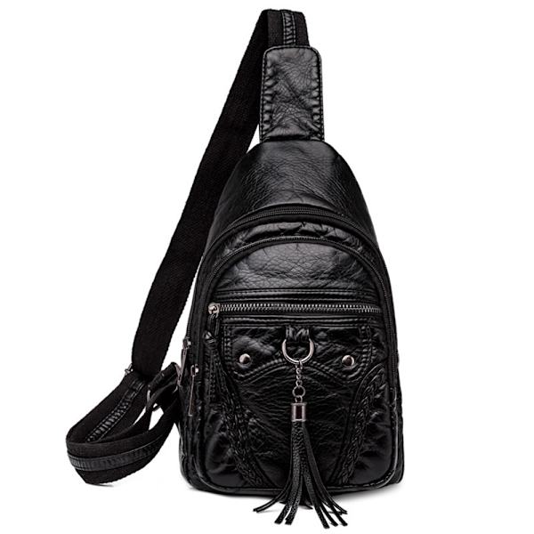 Slingväska för kvinnor Liten bröstväska Läderaxelväskor Mobiltelefon Axelväska Crossbody Shoulder Vattentät handväska Miniväska för utomhussporter,