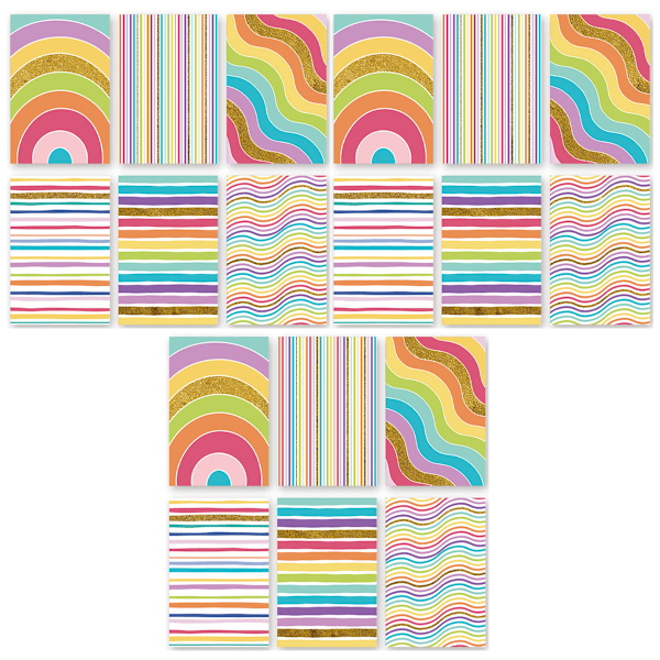 Färgglatt Kartongpapperspaket, Perfekt för Hantverk, Scrapbooking och DIY-Dekorationer Inspirerade av Regnbågen