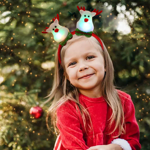 Julhuvudband Ljus upp kläder huvudbonad accessoarer