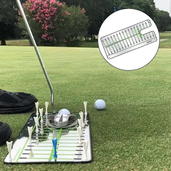 Golf Putting Alignment Mirror treningshjelpemiddel for svingkorrigering til kontor og innendørs bruk