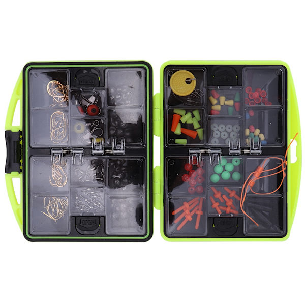 184PCS 24 sorters fisketillbehör kit surfcasting bete lockbox krok verktyg