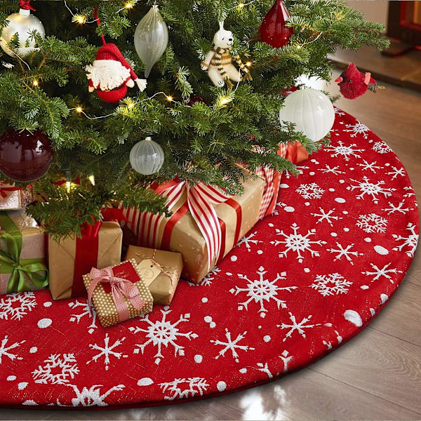 Perfekta juldekorationer, dubbel tygdesign säkerställer hållbarhet och komfort, glittrande paljetter reflekterar säsongens magi, idealisk för inomhusbruk