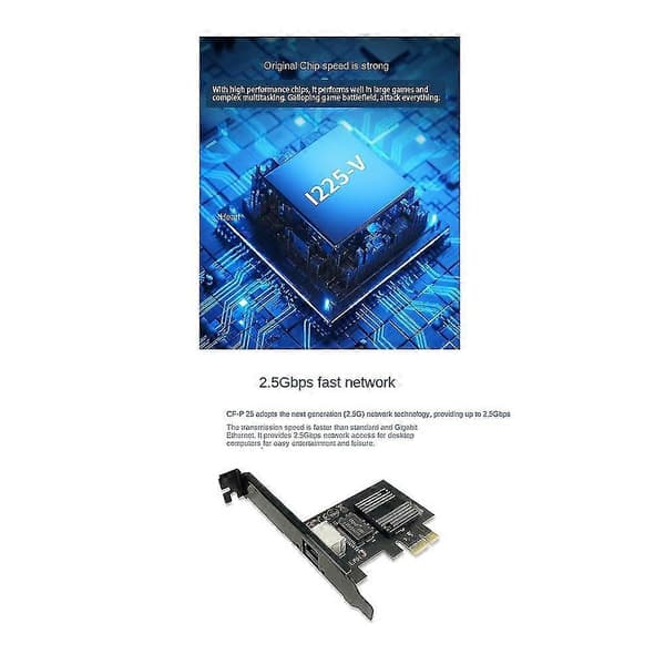 2.5g Single Port Gigabit 2500m I225 Pci-e Kablet Desktop Spil Gaming Netværk