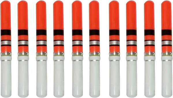 10-pack LED-ljusflöten för nattfiske (Röd)