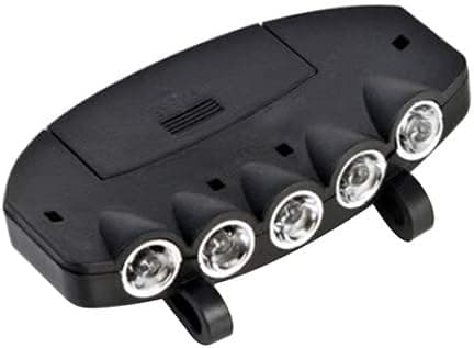 Clip Hodelykt 5LED Roterbar Caps Hatt Lys Ball Caps Visirlys P