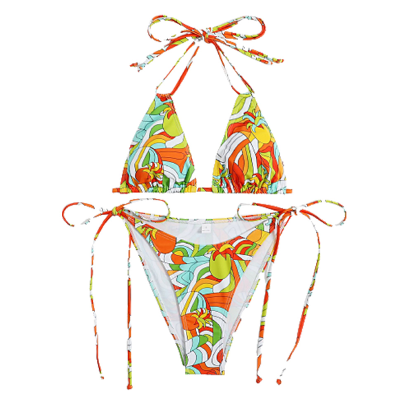 Sexig bikini Delad baddräkt för dam Sommarbikini vid strandpool
