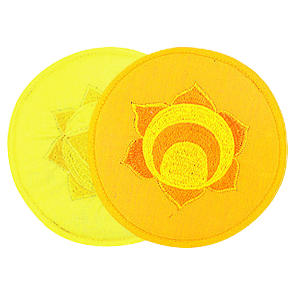 2 st handbroderade sju chakra ljudskål matta underlägg för
