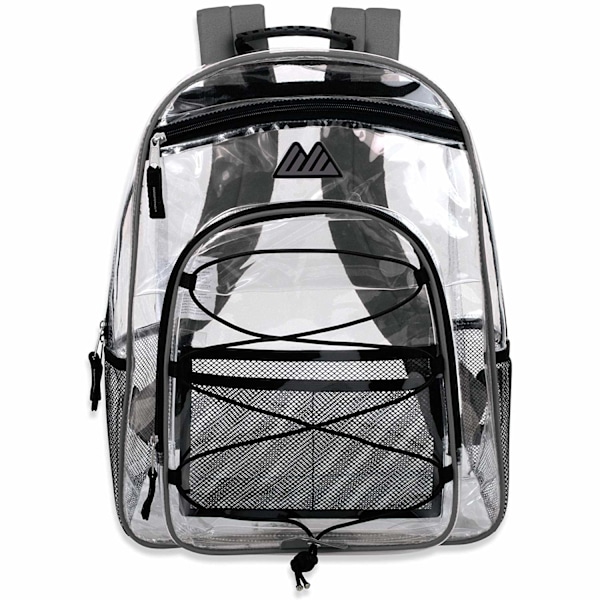 Vattentät Transparent PVC Ryggsäck, Kraftig Genomskinlig Ryggsäck, Rymlig Kapacitet, Bekväma Vadderade Remmar, För Skolor Arbetsplatser Säkerhetskontroller Och