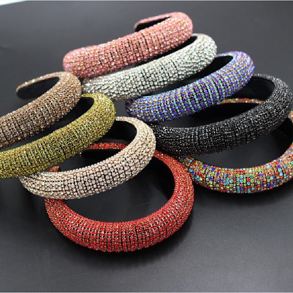 Rhinestone Crystal Diamond Diadem för Kvinnor Fashionabla