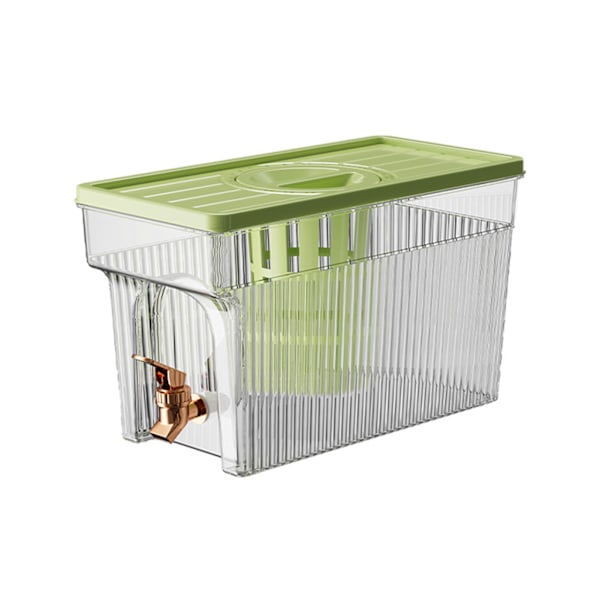 Kold Vandkande med Hane 3L PET Køleskab Vandfilter Dispenser Drikkecontainer til Hjemmefest Grøn