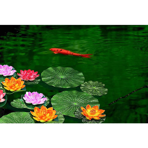 NAVAdeal 4 stk. 7 tommer kunstige flydende skum Lotusblomster til