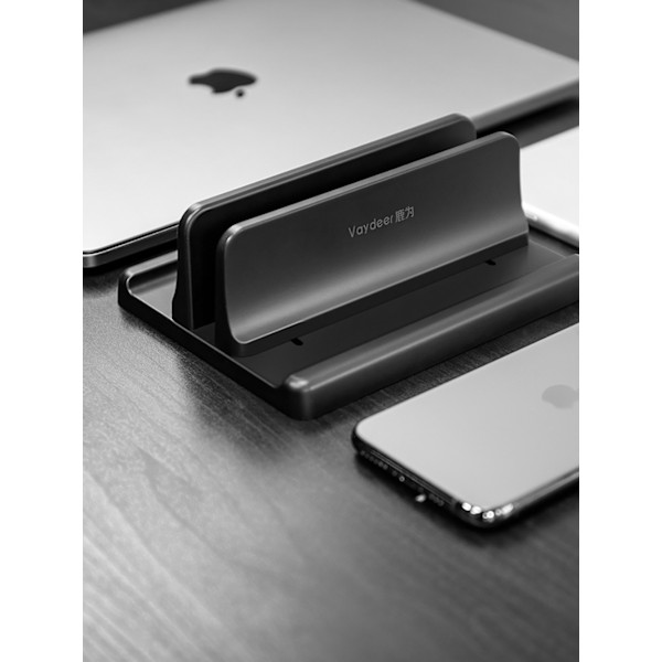 Vertikal Laptop Stativ, Justerbart Laptop Stativ, Vertikal, 3 i 1 Laptop Stativ, Platsbesparande för MacBook, Notebook, iPad, Bärbara datorer upp till 17,3 tum,