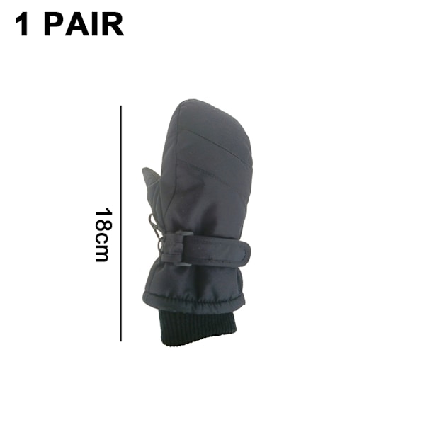 Vinter Skihandsker Sort Universal Fingerhandsker Håndmalet Monokrom Black