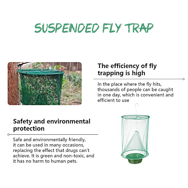 Flugfälla Flay Catchers Effektiva Flugfällor Flug Röd Drosophila Flugfälla för Trädgård Ranch Fruktodling