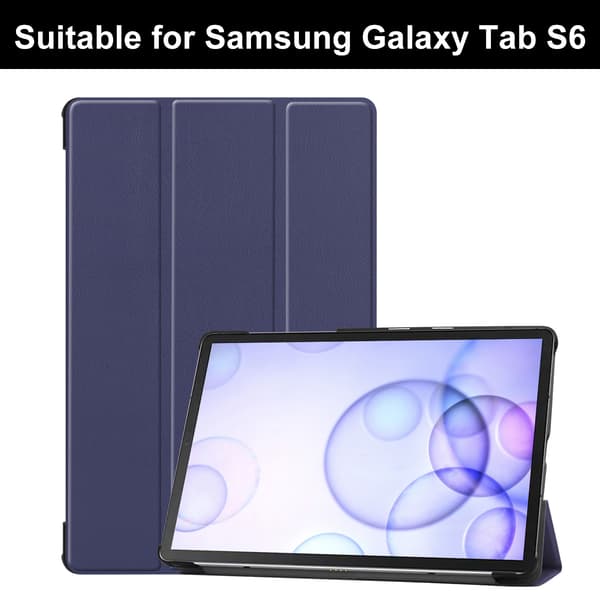 Samsung Galaxy Tab S6 - Tri-Fold Deksel - Mrk Bl Mørkeblå Mrk Bl