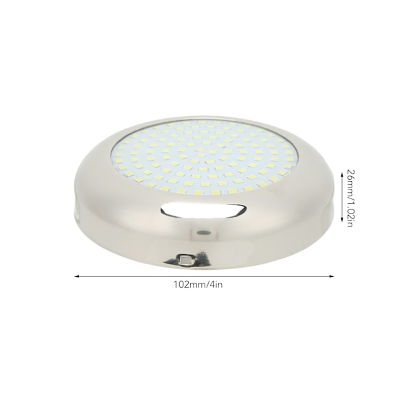 4-i-1 108LED Undervannslys 12V IP68 Vanntett 135° Lysvinkel Undervannsbåtl lampe for Marine Hvit