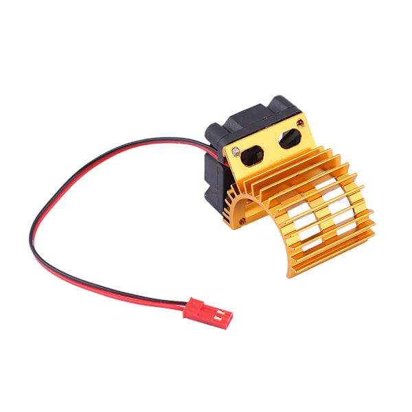 Kylfläns med kylfläkt för 1/10 skala elektrisk RC-bil 380 / 390 motor (guld)