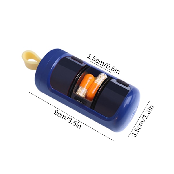 3-osainen Pill Organizer -säiliö tableteille, matkakäyttöön, pieni laatikko tableteille, lääkesäiliö, pillidispenseri