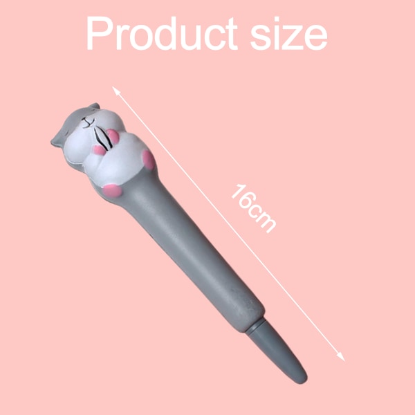 Bløde Squishy Penne - Søde & Stressaflastende - Glat Skrift - Kawaii Gelblækpen til Julegaver & Skoleartikler - Hamster
