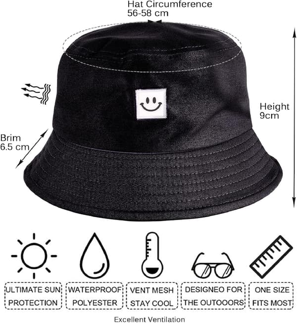 Fiskehatt Solhatt Unisex Vikbar Bomull Anti-UV Andningsbar