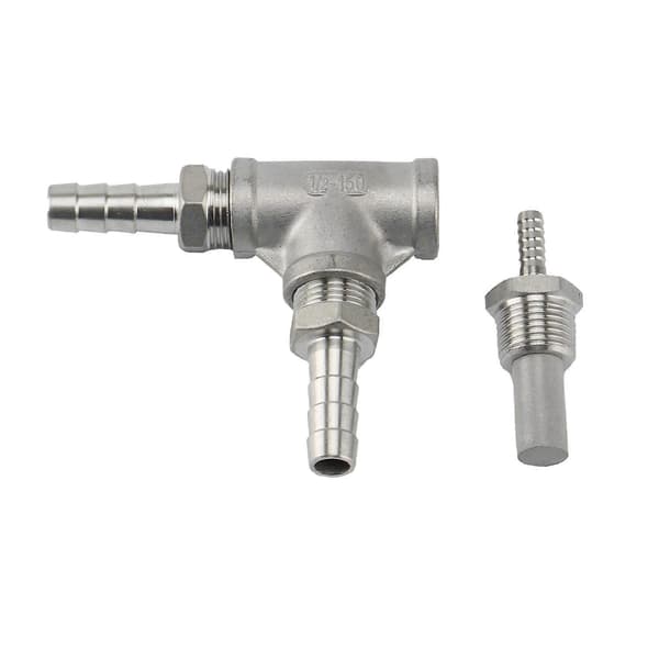 Ölbryggning Rostfritt Stål Inline Aeration/Oxygenation Diffusionssten 2 Mikrometer - 1/2 tum För