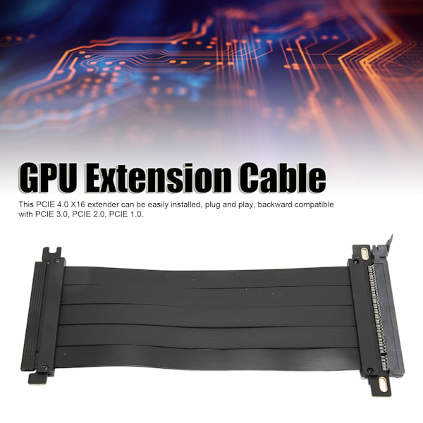 PCIE 4.0 X16 Forlænger Højre Vinkel 128Gbps Anti-Interference Plug and Play GPU Udvidelseskabel til Grafikkort 7.9in