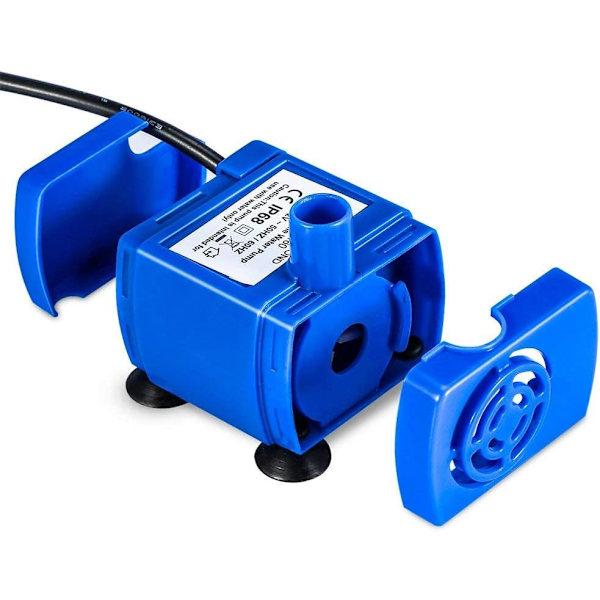 Cat fontänpump, tyst automatisk vattenpump, dränkbar vattenpump (1,6 l kapacitet, 1,8 m kabel ingår, kompatibel med 12V elektrisk vattenpump,