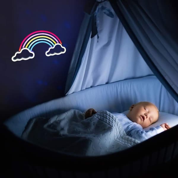 Regnbåge Neonskylt LED Neonljus Inomhus Vägg Neon Rumsdekoration