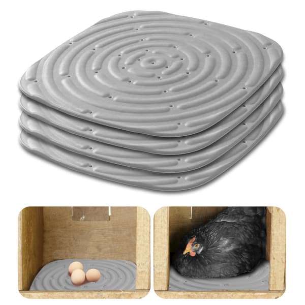 Tilbehør til hønsehus, vaskbart materiale, allsidig bruk for høner, ender, fjærfe, gjenbrukbare reirputer for egglegging (4 stk)
