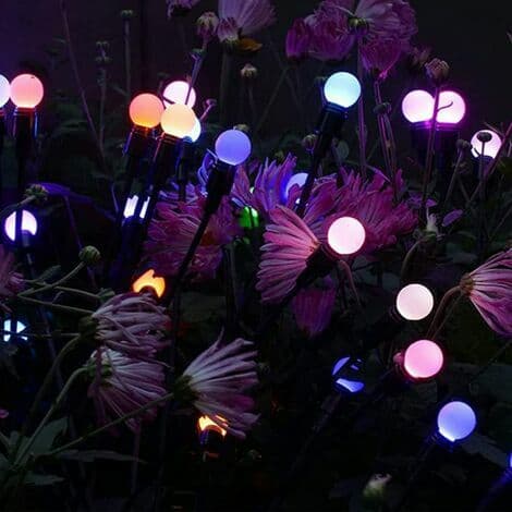 Solcelled Vandafvisende Glødelys - 6 LED - 2 Solcellelamper Til Have, Sti, Havegård, Terrasse, Landskab Thsinde