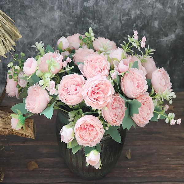 3 Bundter Kunstige Blomster Udendørs UV-Resistente Kunstige Blomster