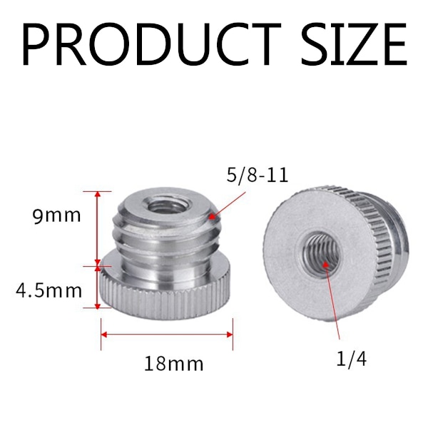 1/4''-20 - 5/8''-11 1/4'' - 5/8'' Kierteinen Ruuviadapteri Bosch-lasermittausjalustan Adapterille