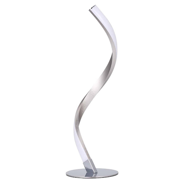 LED-bordslampa, modern bordslampa i rostfritt stål, sovrum, vardagsrum, kontor, sänglampor