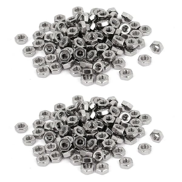 Metriske M3 sekskantmuttere 304 rustfritt stål feste Din934 200 stk for bolt