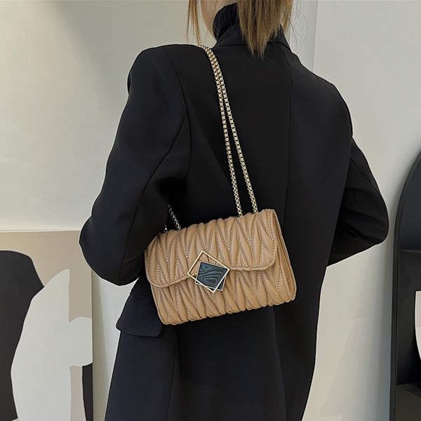Enkel skuldertaske fritids messenger taske ny kunstig