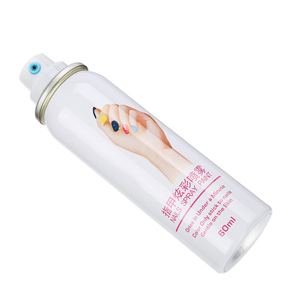 Manicure Neglelaksspray Base Coat Hurtigttørrende Spraying Nem Vask Neglespray 60ml Sort