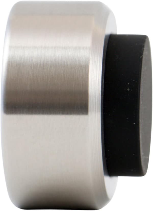 Dørstopper 3,7*2,5 cm - rustfrit stål med gummiprop - W