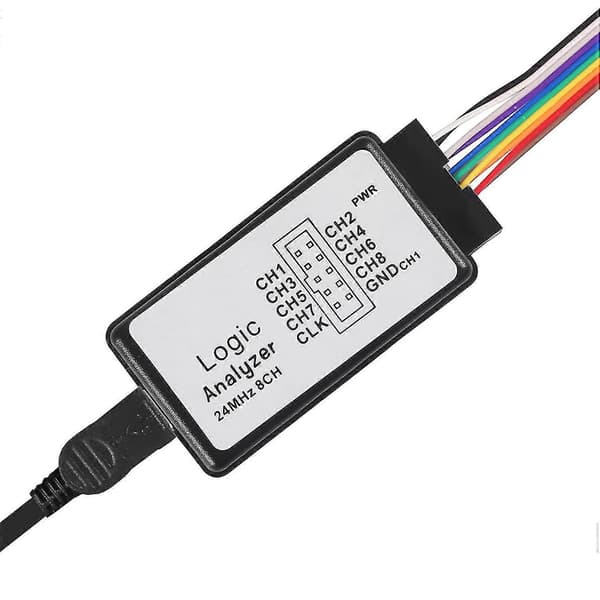 Usb Analyzer Enhet Med Emi Ferrit Ring Usb Kabel 24mhz 8ch 24mhz 8 Kanal Uart Iic Spi Debug