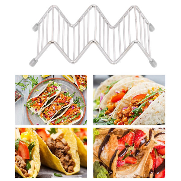 Taco Holder Innovativ 304 Rustfritt Stål Pannekake Stativ Brett for Kjøkken Restaurant 2/3 Rutenett